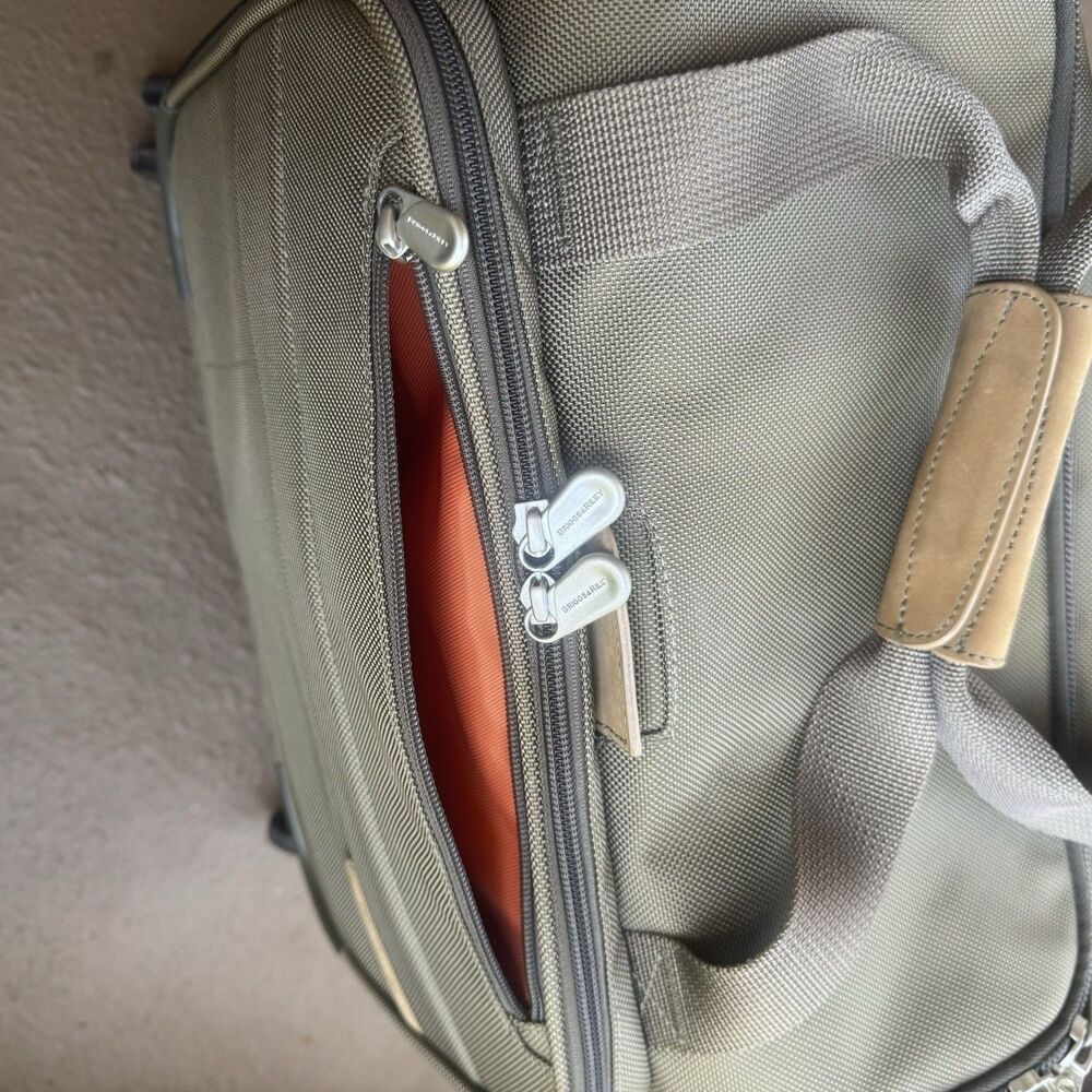 Briggs & Riley BASELINE 2-Wheel Cabin Bag Olive Green Luxury Comfort Luggage - Picture 5 of 16